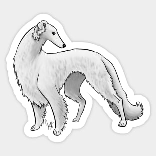 Dog - Borzoi - White Sticker